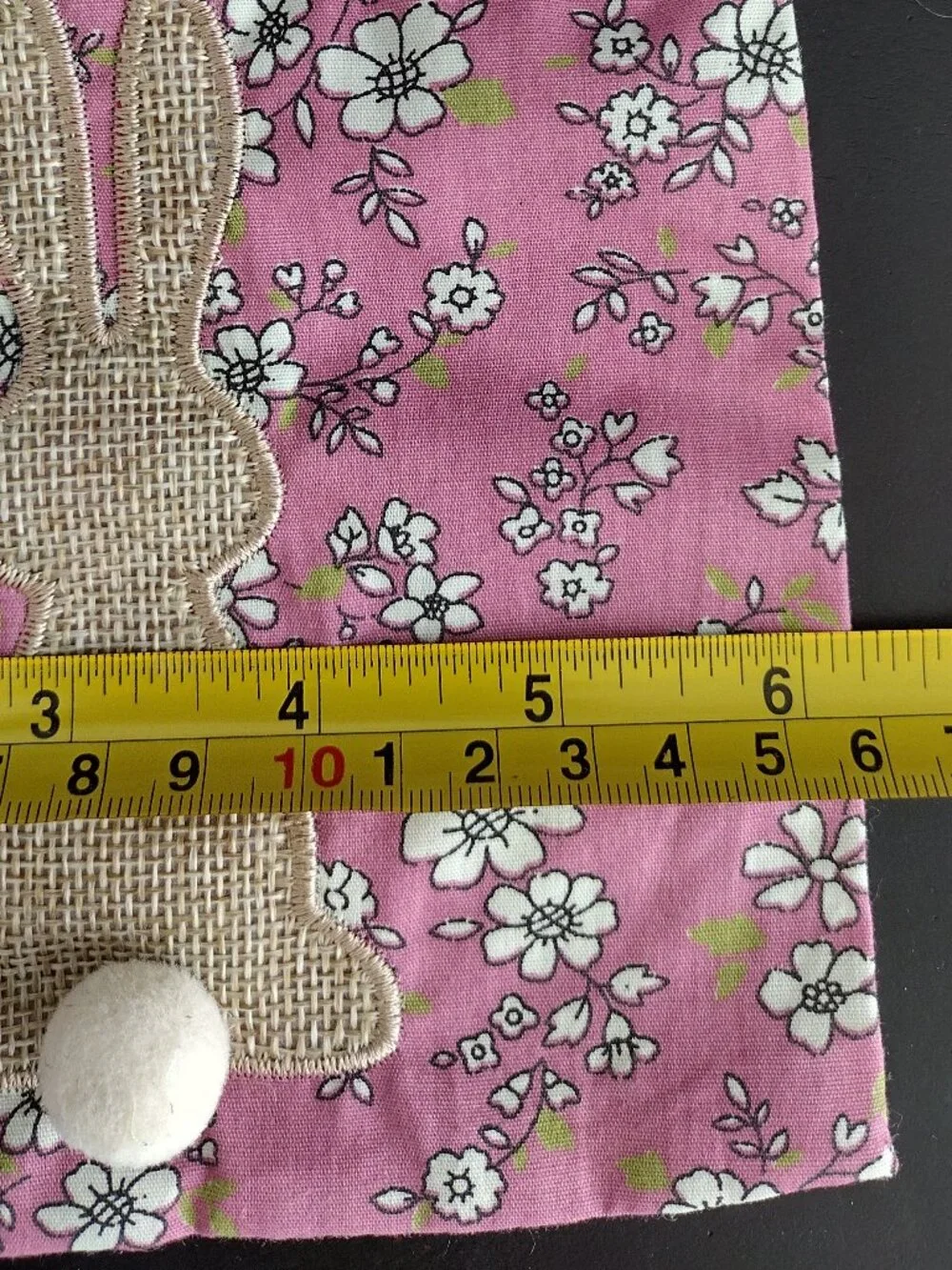 3 - Flower Print Cloth Draw String Bunny Gift Bag - Small